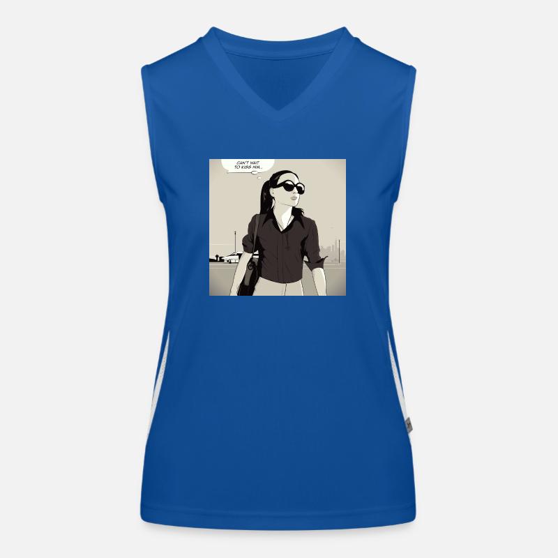 J’ai hâte de l’embrasser Débardeur respirant contrasté Femme