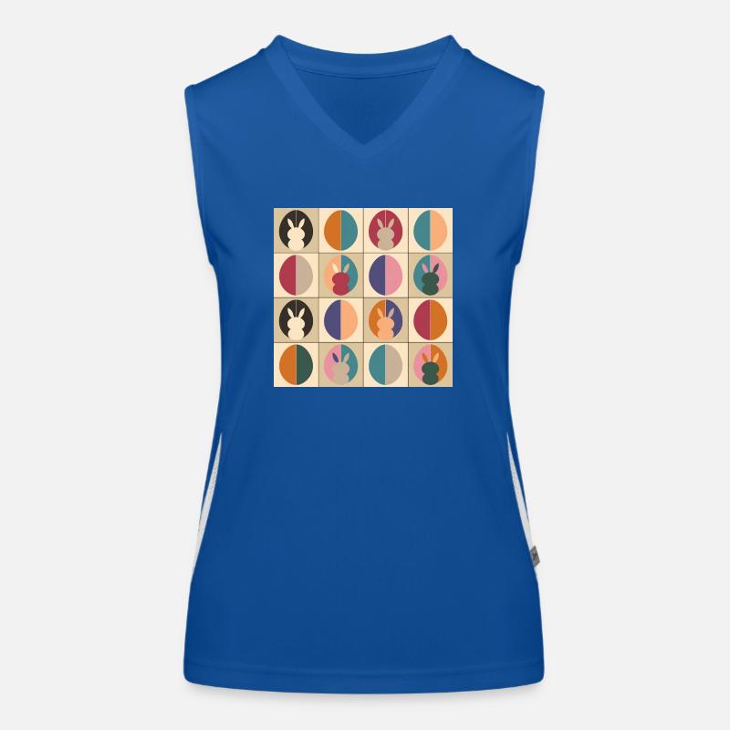 Easter Eggs Design No.03 Women's Functional Contrast Tank Top