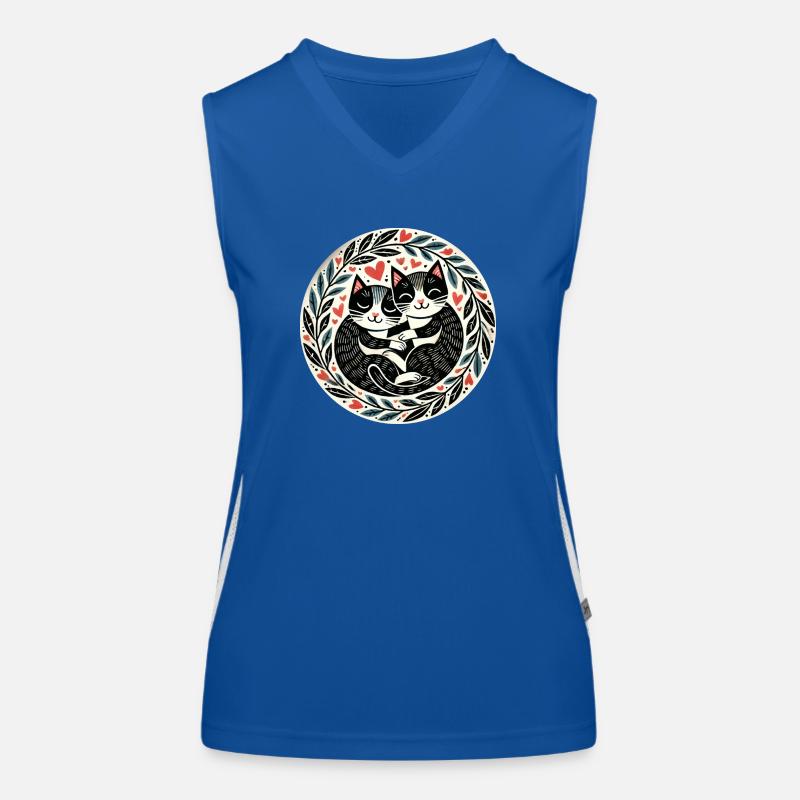 Smoking Katzenliebe Funktionelles Kontrast-Tank Top für Frauen