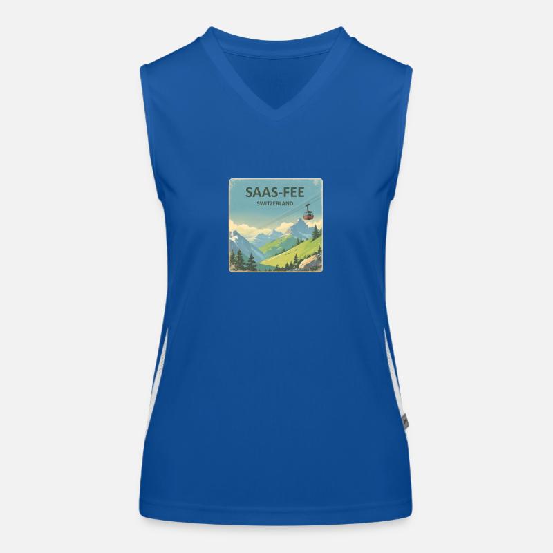 saas-fee Funktionelles Kontrast-Tank Top für Frauen