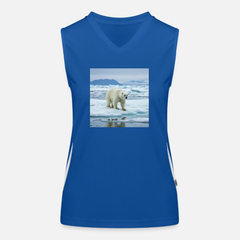 Eisbär zu Hause Funktionelles Kontrast-Tank Top für Frauen