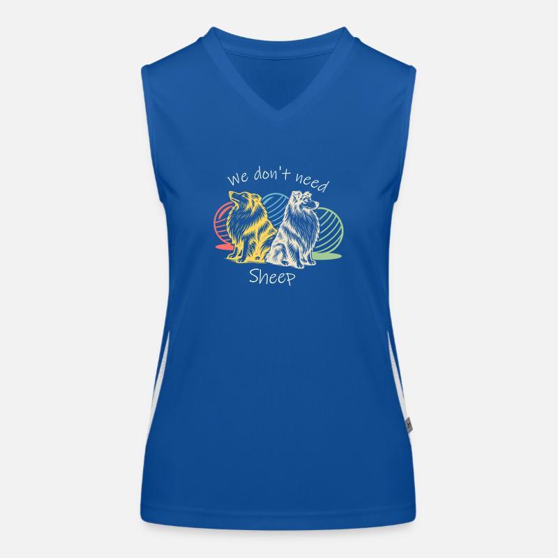 Driftball (colorful) with text Women's Functional Contrast Tank Top