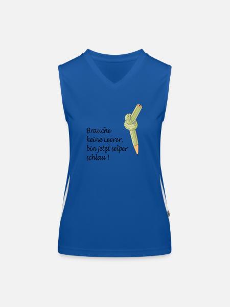Schule - Funktionelles Kontrast-Tank Top für Frauen - Royal/Weiß - Vorne