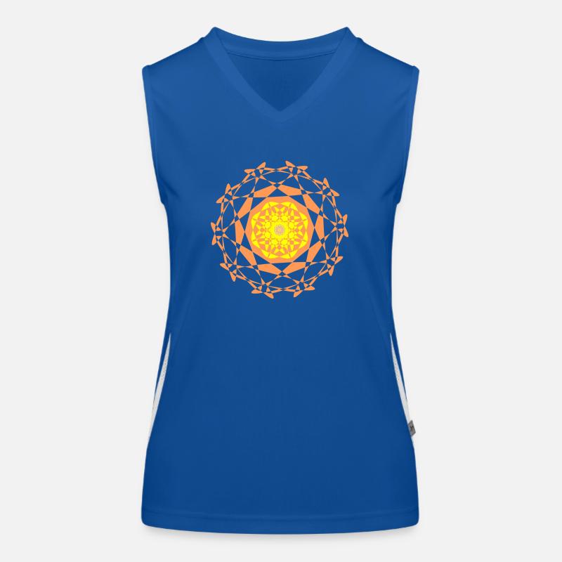 Mandala - Women's Functional Contrast Tank Top - royal/white