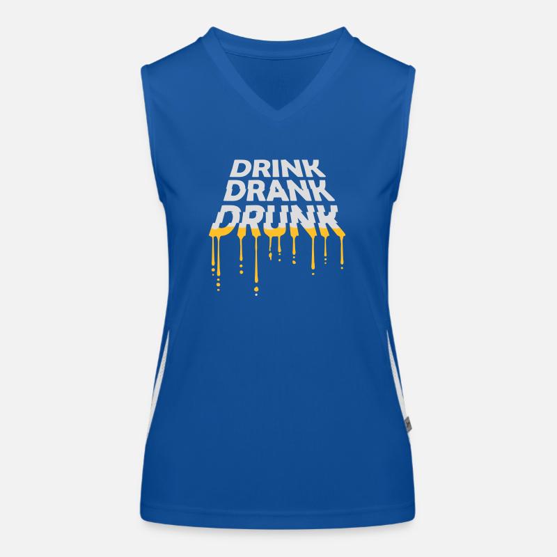 drink drank drunk quote Women's Functional Contrast Tank Top