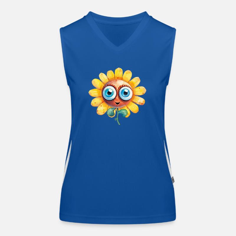 Blume Wasserfarben Zeichnung Funktionelles Kontrast-Tank Top für Frauen