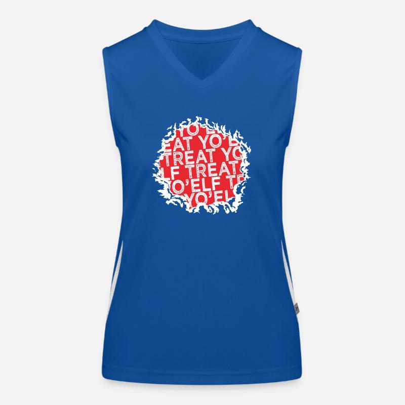 santa bubaprints comic present humor dinosaurs Funktionelles Kontrast-Tank Top für Frauen