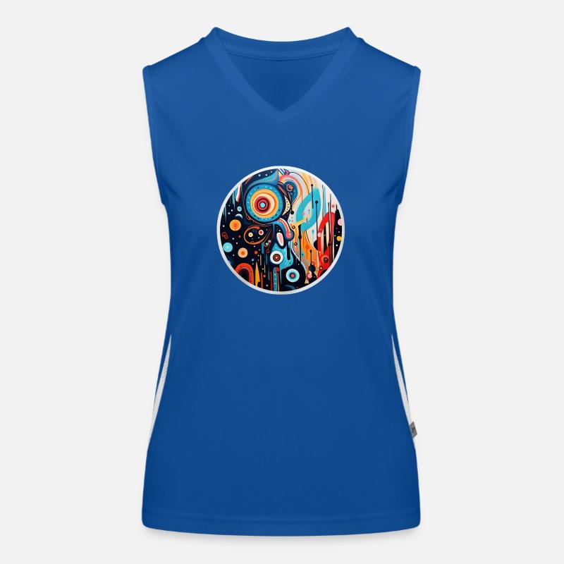 Abstract art Women's Functional Contrast Tank Top