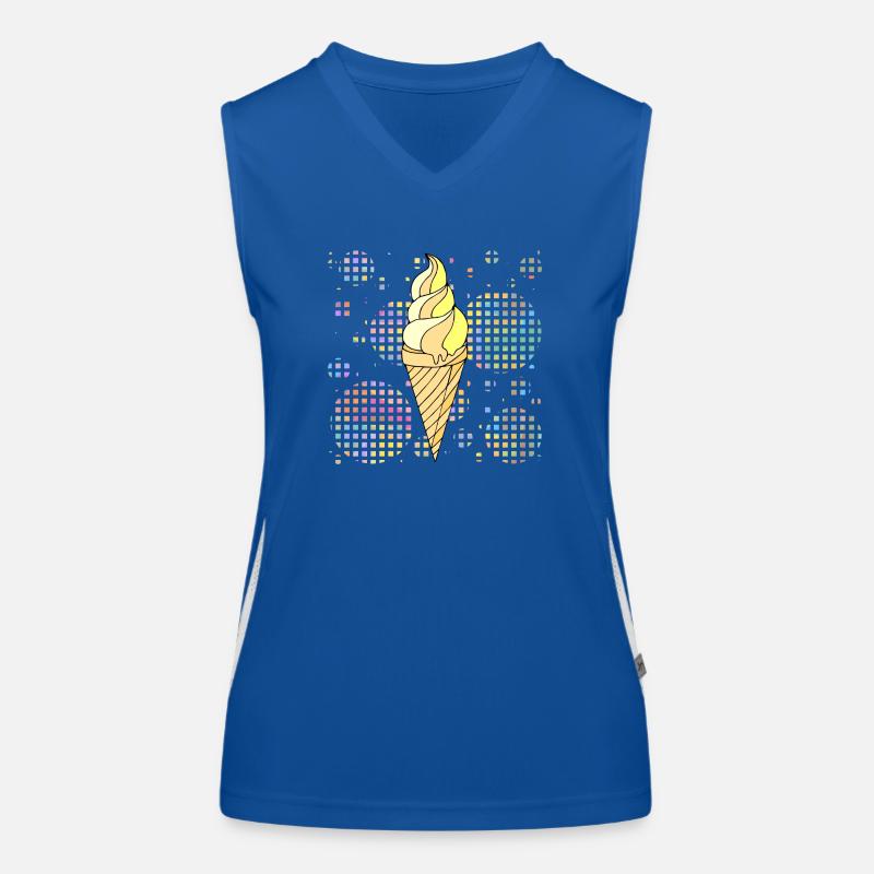 Eis Funktionelles Kontrast-Tank Top für Frauen