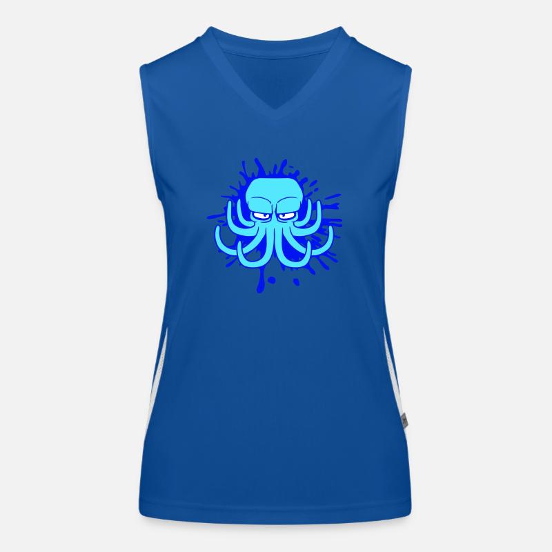 Oktopus Tintenfleck Tropfen Graffiti Spray Tinte Funktionelles Kontrast-Tank Top für Frauen