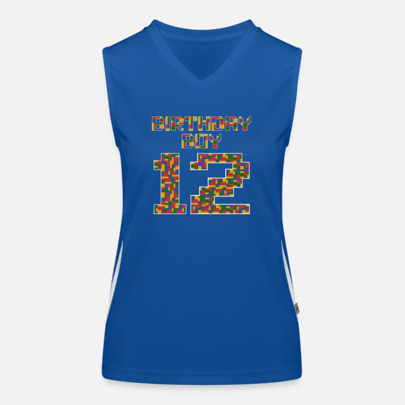 Cute 12th Birthday Gift 12 Year Old Block Women's Functional Contrast Tank Top