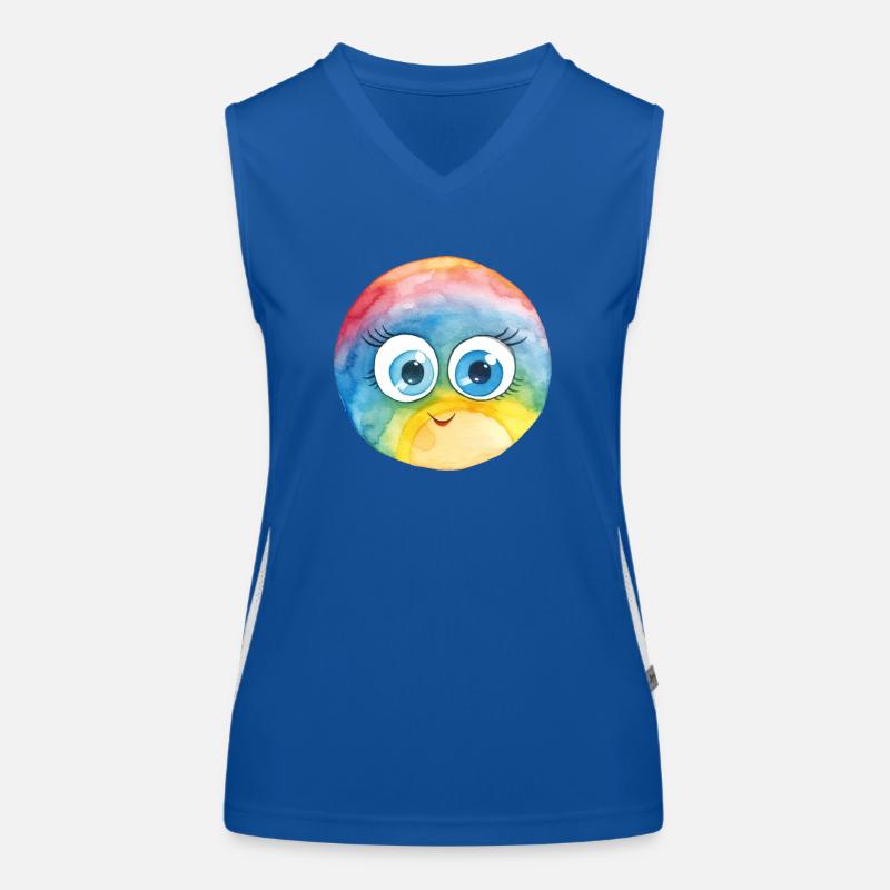 Regenbogen Wasserfarben Zeichnung Funktionelles Kontrast-Tank Top für Frauen