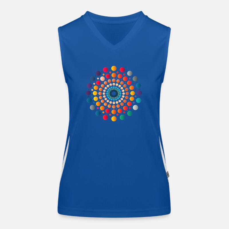 Abstrakte Dot-Geometrie: Einzigartiges Design Funktionelles Kontrast-Tank Top für Frauen