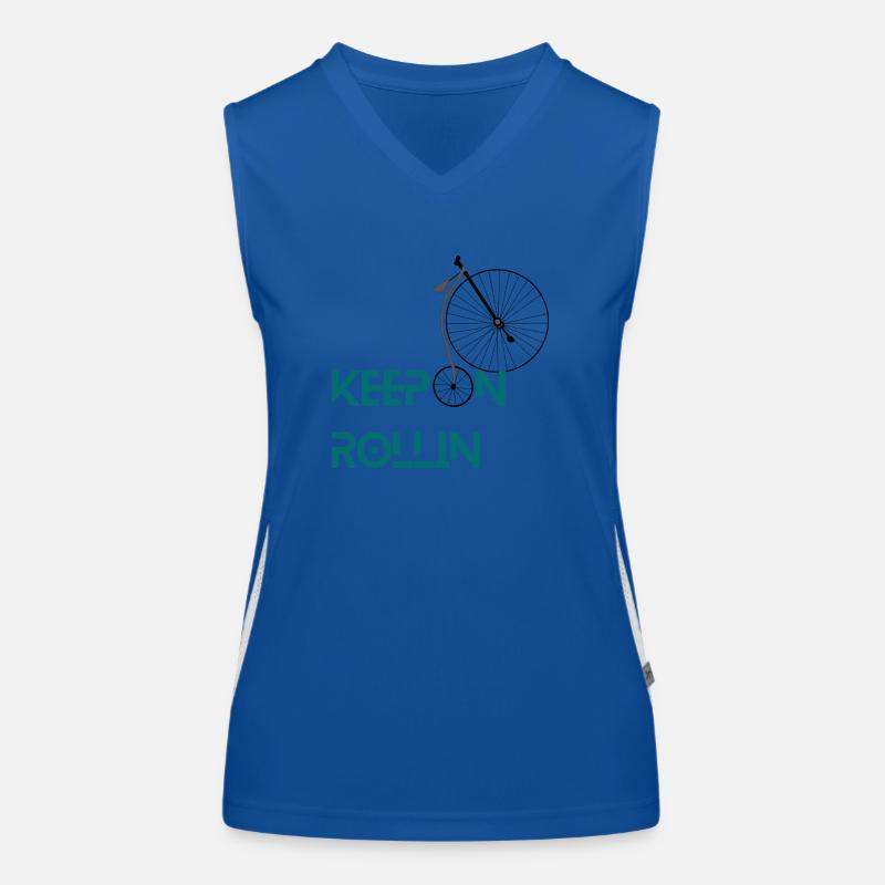 Keep On Rollin Funktionelles Kontrast-Tank Top für Frauen