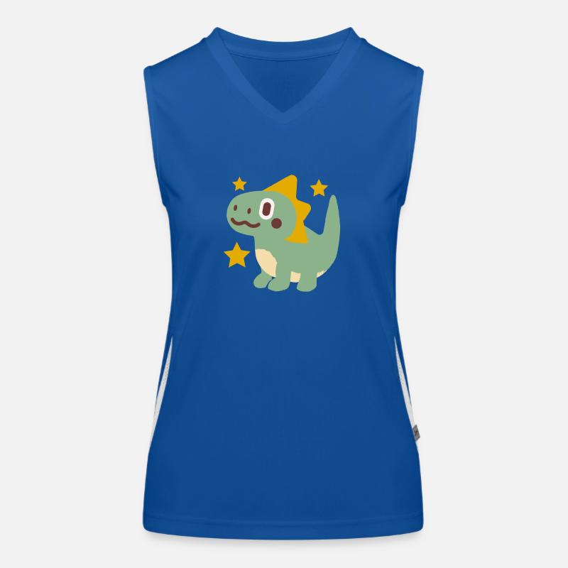 Dinosaurier Funktionelles Kontrast-Tank Top für Frauen