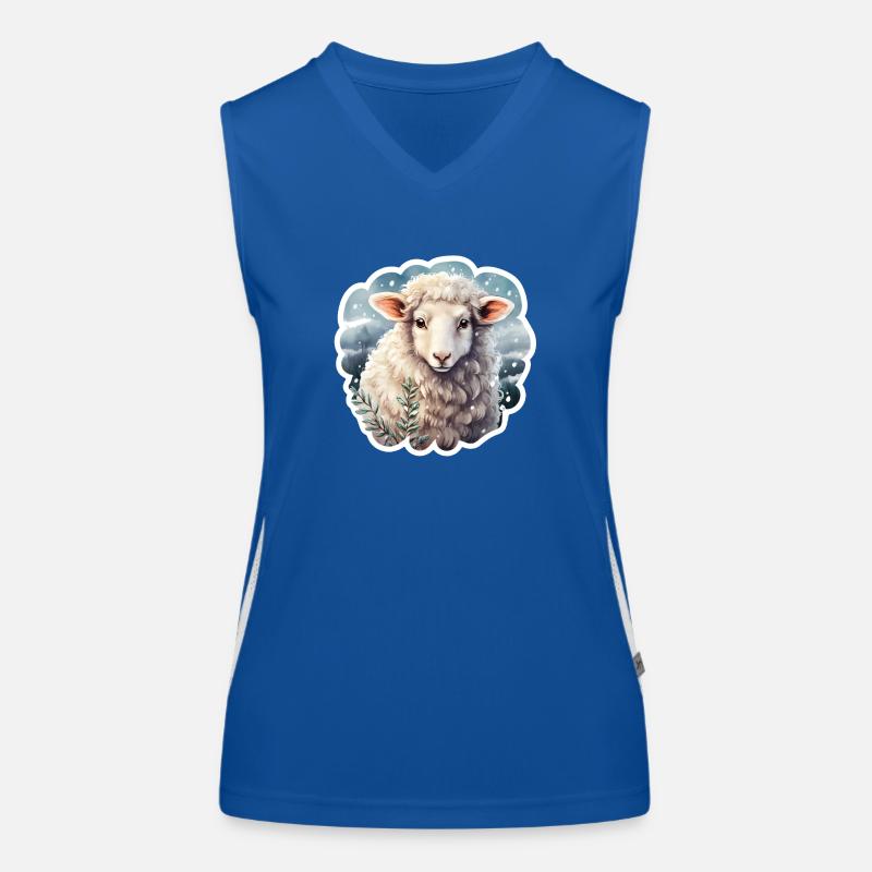 Winterschäfchen Funktionelles Kontrast-Tank Top für Frauen