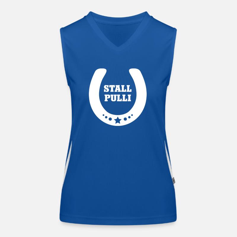 Stall Pulli Hufeisen Reiten Reiter Stallpulli Funktionelles Kontrast-Tank Top für Frauen