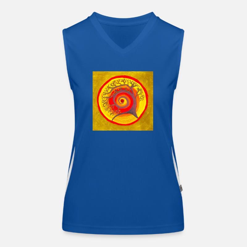 Buddha tree - Women's Functional Contrast Tank Top - royal/white