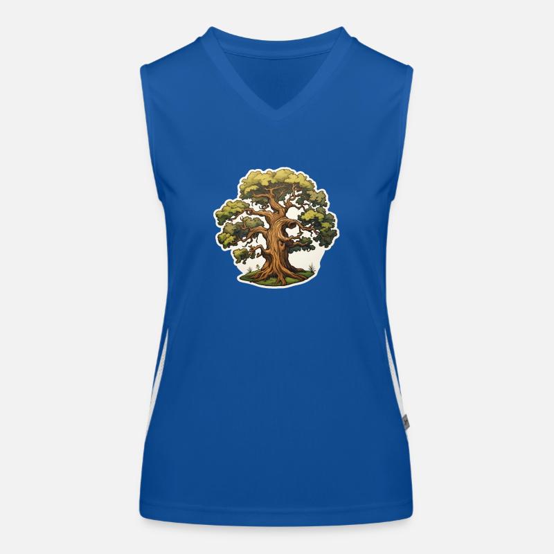 Eiche knorrig Funktionelles Kontrast-Tank Top für Frauen