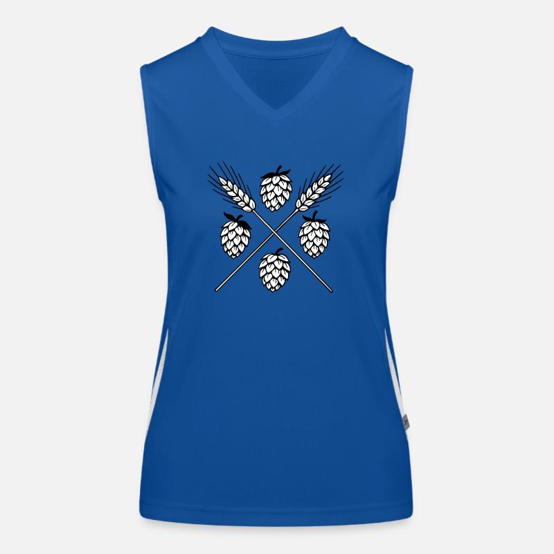 Hops and barley - beer Women's Functional Contrast Tank Top