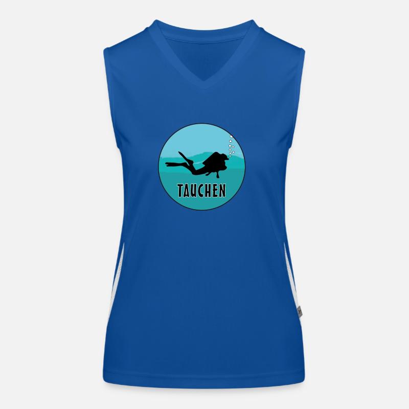 Tauchen Funktionelles Kontrast-Tank Top für Frauen