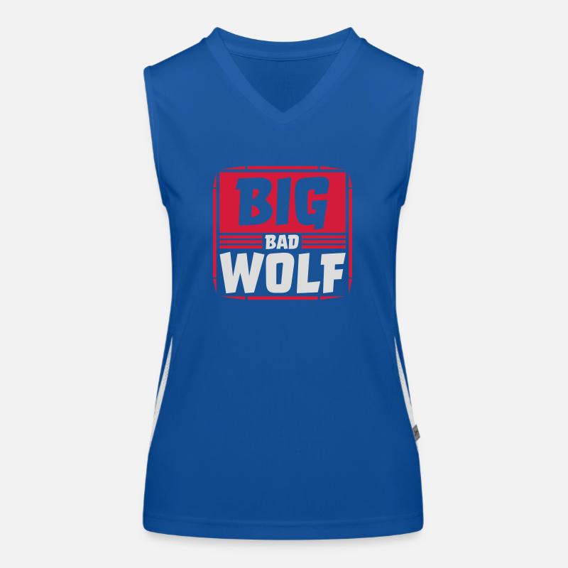 big bad wolf quote Women's Functional Contrast Tank Top