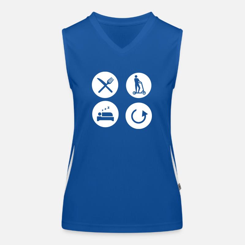 E-Scooter E-Roller Scooter Débardeur respirant contrasté Femme