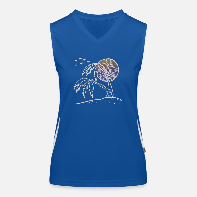 Hello Summer Beach Vibes Women's Functional Contrast Tank Top