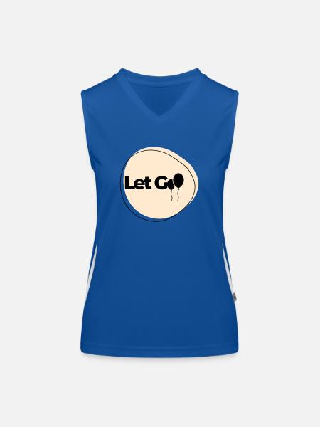 Let Go - Women's Functional Contrast Tank Top - royal/white - Front
