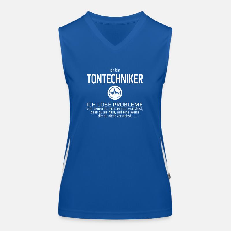 Ich bin Tontechniker Funktionelles Kontrast-Tank Top für Frauen