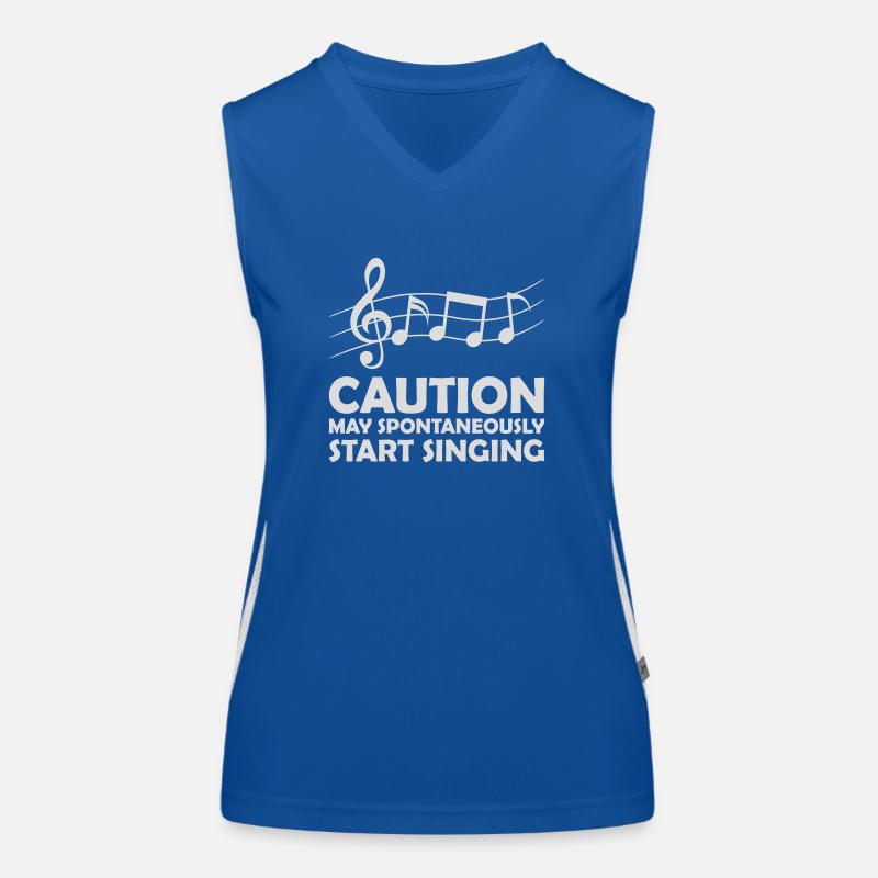 may spontaneously start singing Funktionelles Kontrast-Tank Top für Frauen
