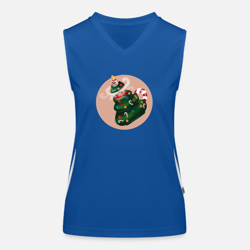 Christmas Cup Tree Women's Functional Contrast Tank Top