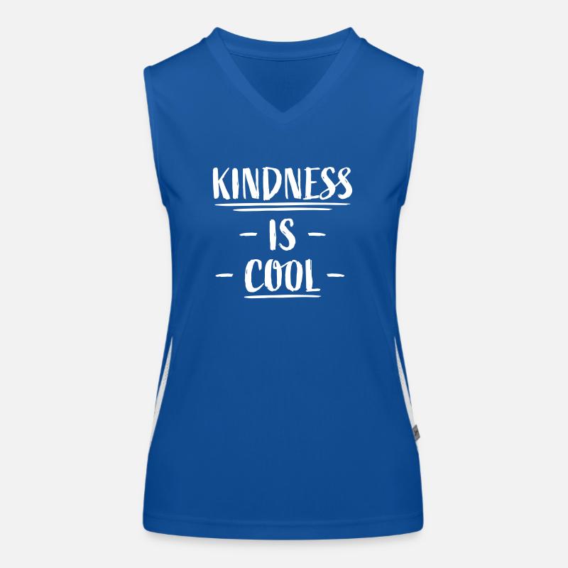 Kindness Is Cool Nettigkeit Freundlichkeit Spruch Funktionelles Kontrast-Tank Top für Frauen