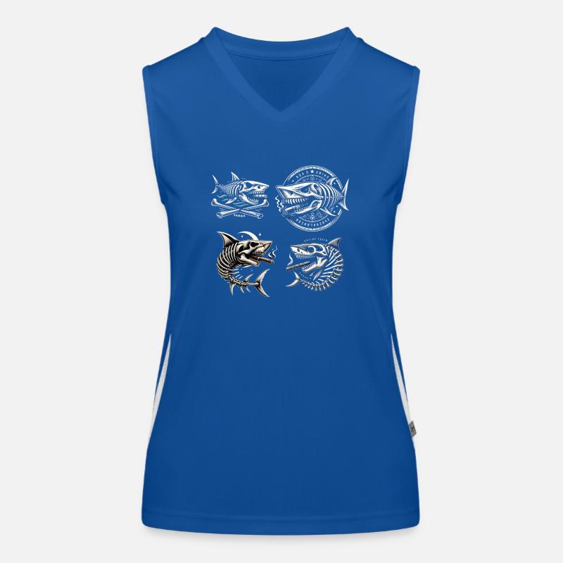 4 requins Débardeur respirant contrasté Femme