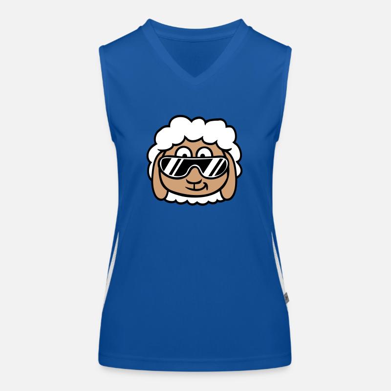 Schaf Sonnenbrille Party Schäfchen Lamm Cool Kopf Funktionelles Kontrast-Tank Top für Frauen