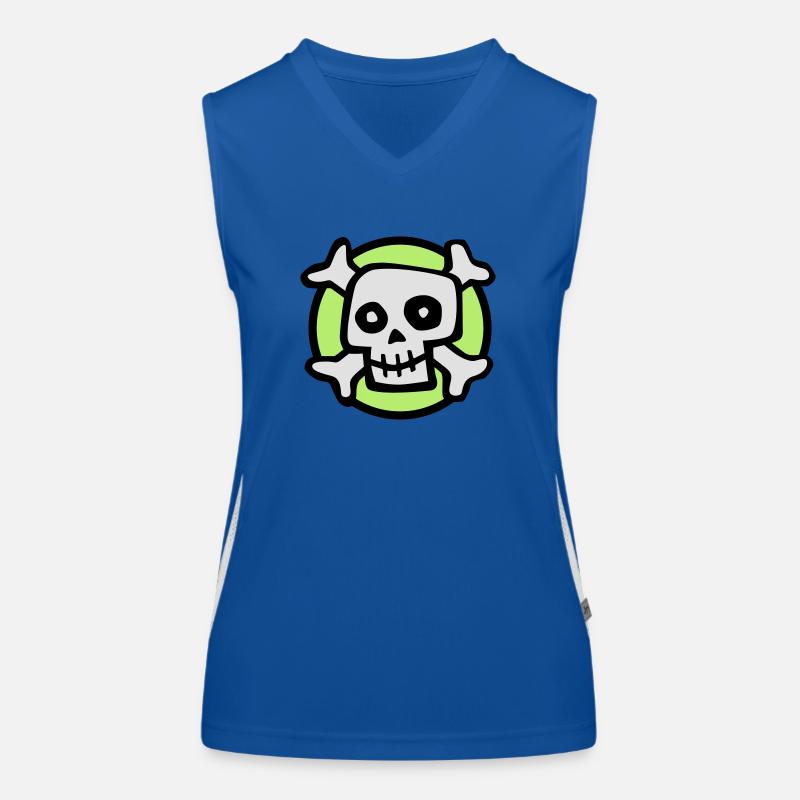 comic_skull_072011_c_3c Funktionelles Kontrast-Tank Top für Frauen