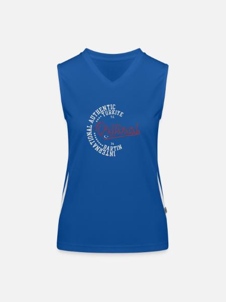 Bartın - Funktionelles Kontrast-Tank Top für Frauen - Royal/Weiß - Vorne