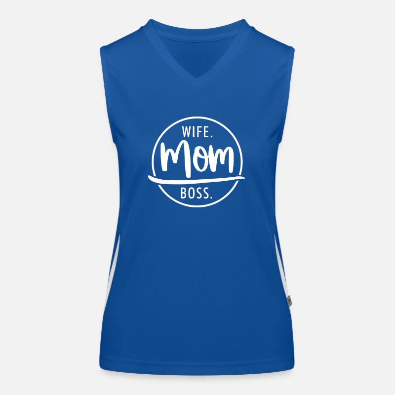 Mama Boss Muttertag Funktionelles Kontrast-Tank Top für Frauen