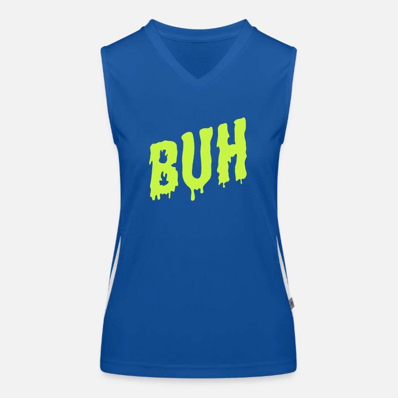 A spooky buh in green for halloween Women's Functional Contrast Tank Top
