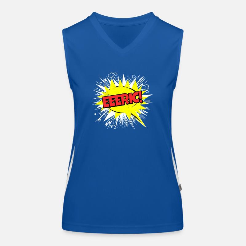 Eric Name Funny Speech Bubble Eeeric! Women's Functional Contrast Tank Top