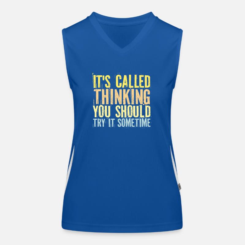 C’est ce qu’on appelle penser que vous devriez l’essayer un jour Débardeur respirant contrasté Femme