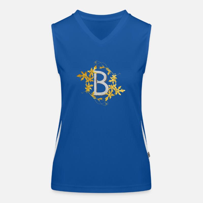 Initials2-B Funktionelles Kontrast-Tank Top für Frauen