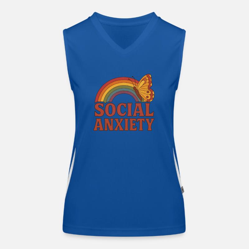 Soziale Ängste Funktionelles Kontrast-Tank Top für Frauen