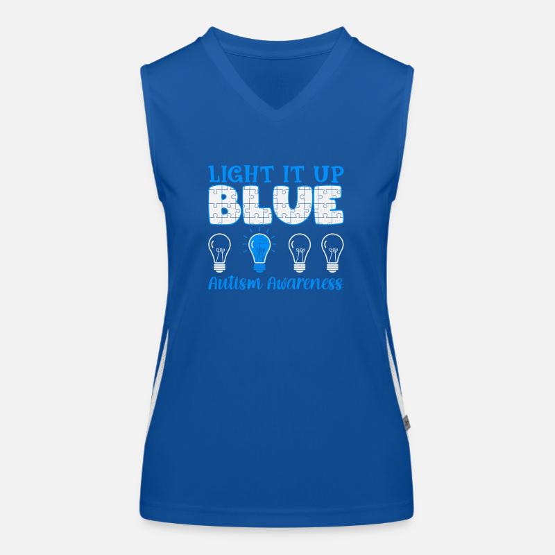 Autism Struggle Education Autistic Autistic Puzzle Women's Functional Contrast Tank Top