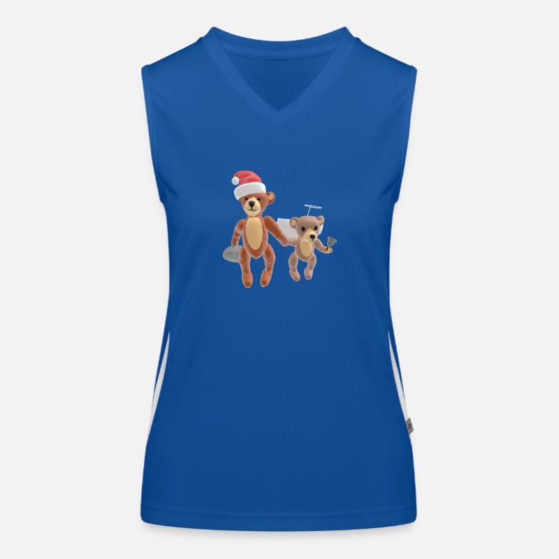 Weihnachtsbären 3D Funktionelles Kontrast-Tank Top für Frauen
