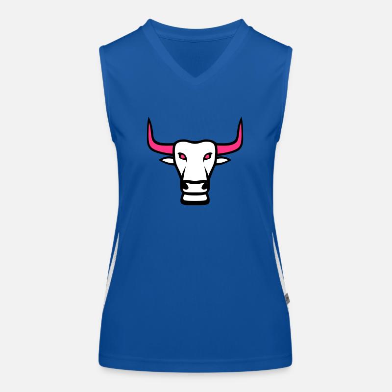 Taurus Mascot Logo Women's Functional Contrast Tank Top