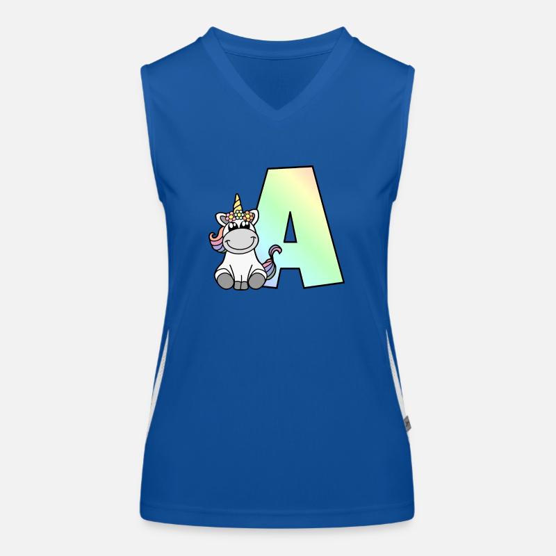Einhorn Buchstabe A Funktionelles Kontrast-Tank Top für Frauen