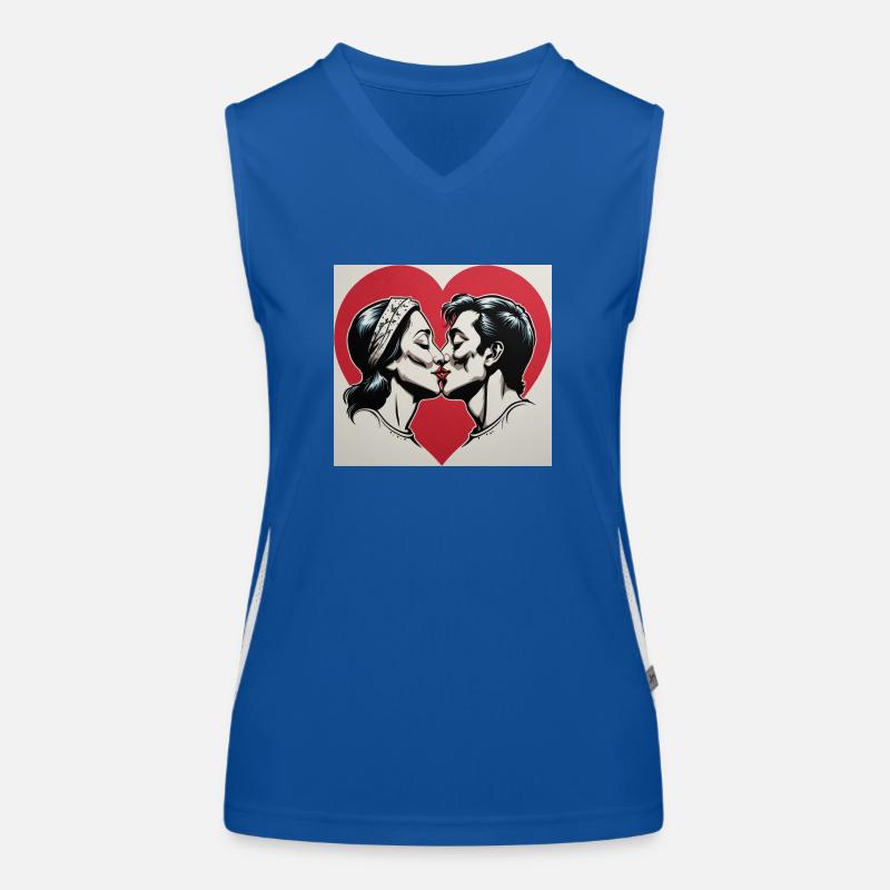 Küssen Funktionelles Kontrast-Tank Top für Frauen