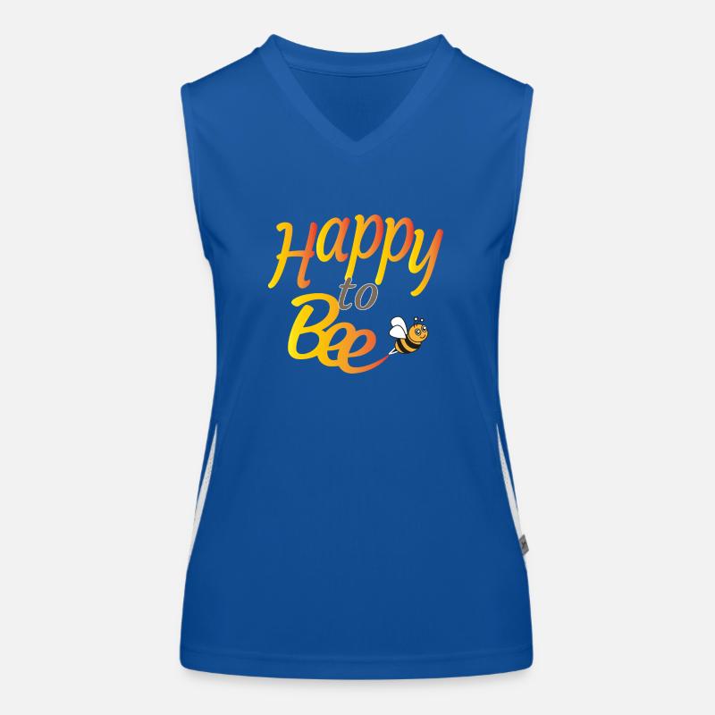 Glücklich zu sein Funktionelles Kontrast-Tank Top für Frauen