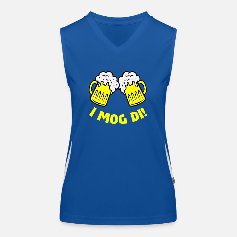 bier i mog di Funktionelles Kontrast-Tank Top für Frauen